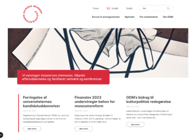 Organisationen Danske Museer | Migrering fra Drupal til WordPress