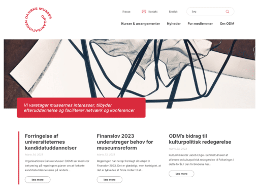 Organisationen Danske Museer | Migrering fra Drupal til WordPress